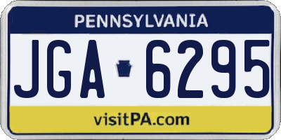 PA license plate JGA6295