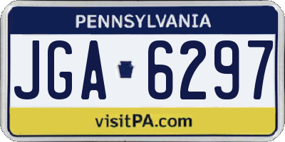 PA license plate JGA6297