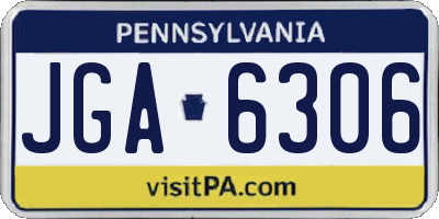 PA license plate JGA6306
