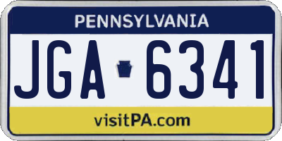 PA license plate JGA6341