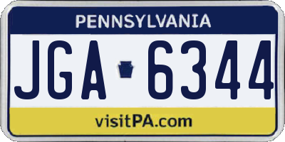PA license plate JGA6344