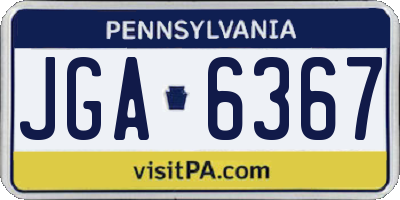 PA license plate JGA6367