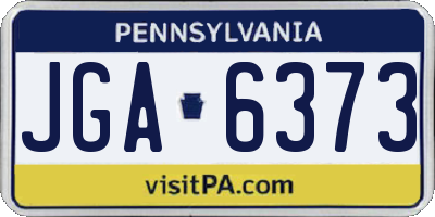 PA license plate JGA6373