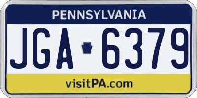 PA license plate JGA6379