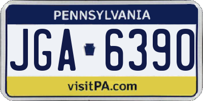 PA license plate JGA6390