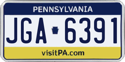 PA license plate JGA6391