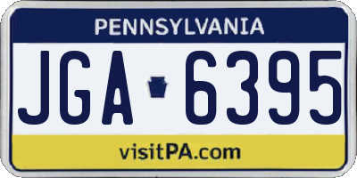 PA license plate JGA6395
