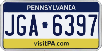 PA license plate JGA6397
