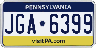 PA license plate JGA6399