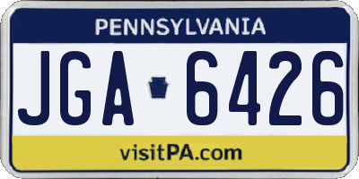 PA license plate JGA6426