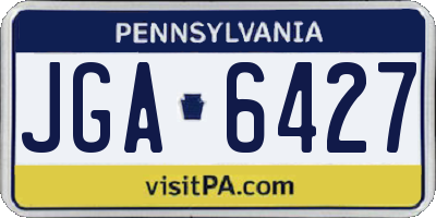 PA license plate JGA6427
