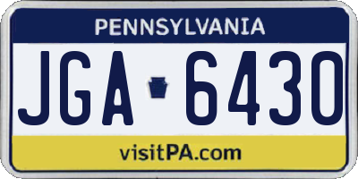PA license plate JGA6430