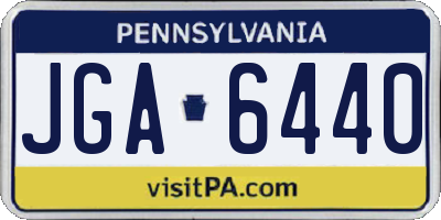 PA license plate JGA6440