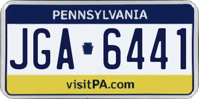 PA license plate JGA6441