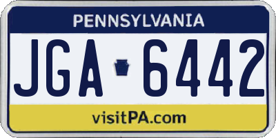 PA license plate JGA6442