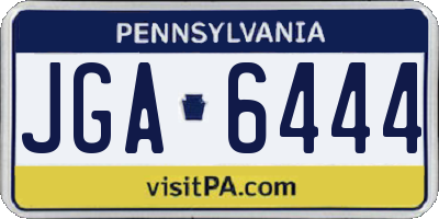 PA license plate JGA6444