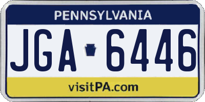 PA license plate JGA6446