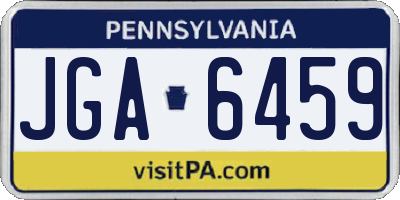 PA license plate JGA6459
