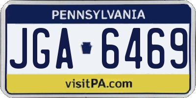 PA license plate JGA6469
