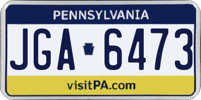 PA license plate JGA6473