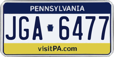 PA license plate JGA6477