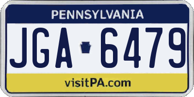 PA license plate JGA6479