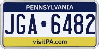 PA license plate JGA6482