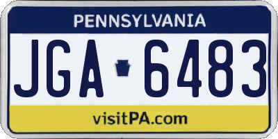 PA license plate JGA6483