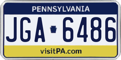 PA license plate JGA6486