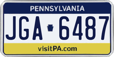 PA license plate JGA6487