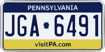 PA license plate JGA6491