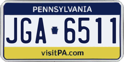 PA license plate JGA6511