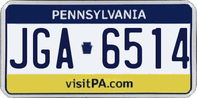 PA license plate JGA6514