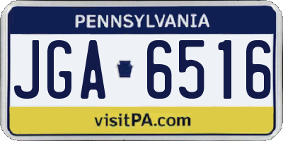 PA license plate JGA6516