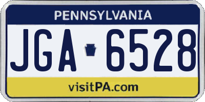 PA license plate JGA6528