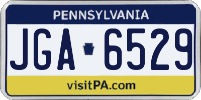PA license plate JGA6529