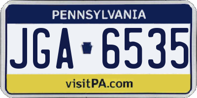 PA license plate JGA6535