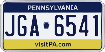 PA license plate JGA6541