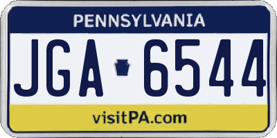 PA license plate JGA6544