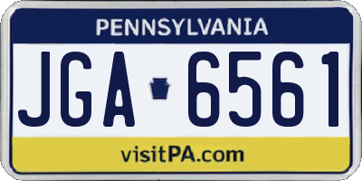 PA license plate JGA6561
