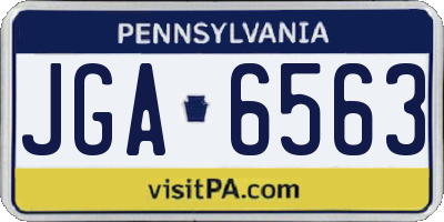 PA license plate JGA6563