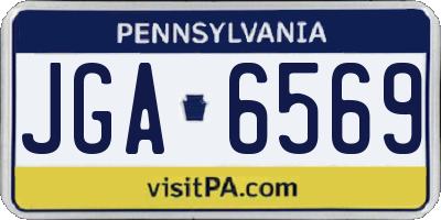 PA license plate JGA6569