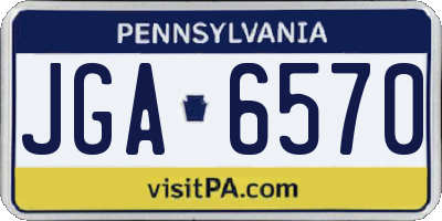 PA license plate JGA6570