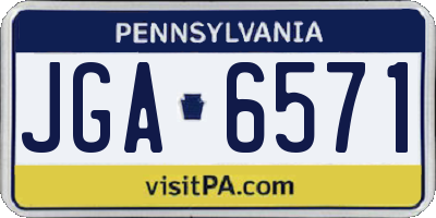PA license plate JGA6571