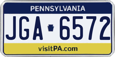 PA license plate JGA6572