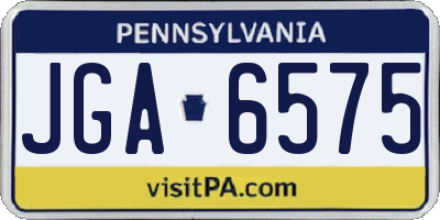 PA license plate JGA6575