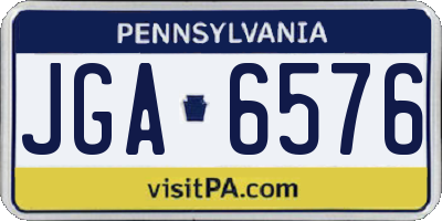 PA license plate JGA6576