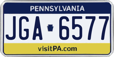 PA license plate JGA6577