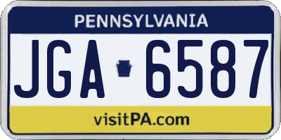 PA license plate JGA6587