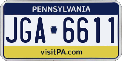 PA license plate JGA6611